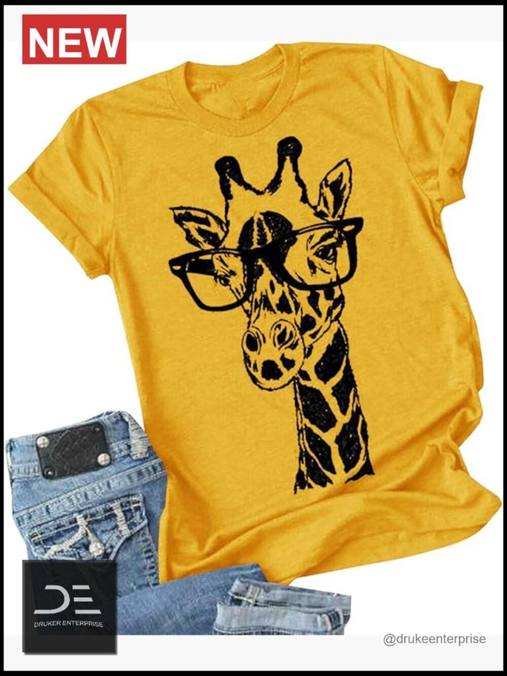 Womens Giraffe T Shirt Summer Funny Graphic Short Sleeve Crewneck Tee